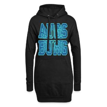 Augsburg Deutschland Stadt 3D Schrift Skyline - Hoodie-Kleid - Schwarz - Vorne