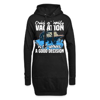 Kreuzfahrt Urlaub - Hoodie-Kleid - Schwarz - Vorne