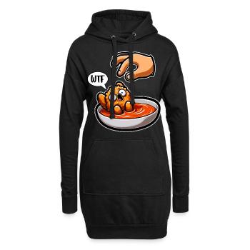 Lustiges gebratenes Huhn Hühnchen Flügel Hühnchen Geschenk - Hoodie-Kleid - Schwarz - Vorne