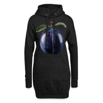 Brombeere Frucht Geschenk - Hoodie-Kleid - Schwarz - Vorne