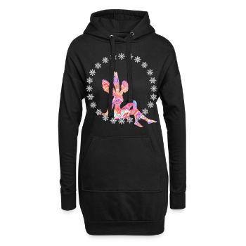 fee e 254 - Hoodie-Kleid - Schwarz - Vorne