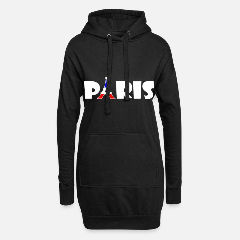 Paris - Sweat-shirt à capuche long Femme - noir