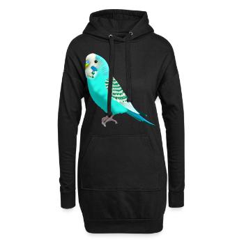 Perruche sucrée - Sweat-shirt à capuche long Femme - noir - Devant