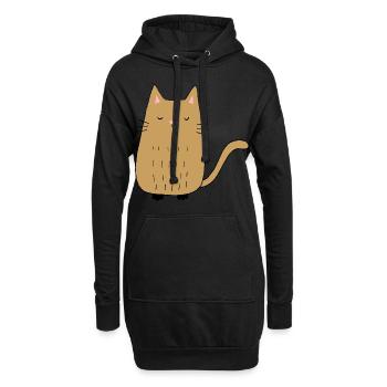 Chat - Sweat-shirt à capuche long Femme - noir - Devant