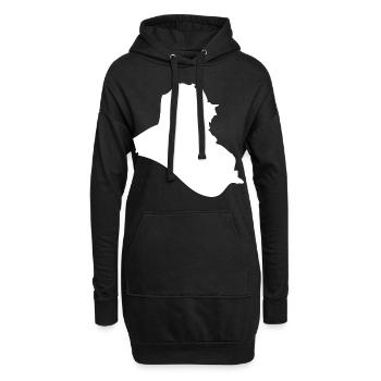 Irak Landkarte Flagge - Hoodie-Kleid - Schwarz - Vorne