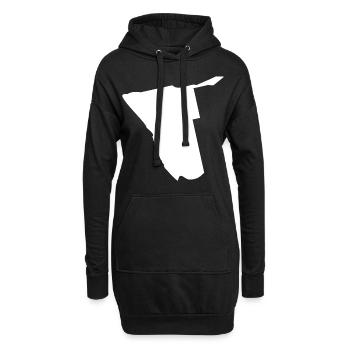 Namibia Landkarte Flagge - Hoodie-Kleid - Schwarz - Vorne