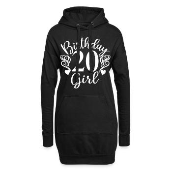 20. Geburtstag Frauen Ihr Geburtstagskind 20 Jahre alt - Hoodie-Kleid - Schwarz - Vorne