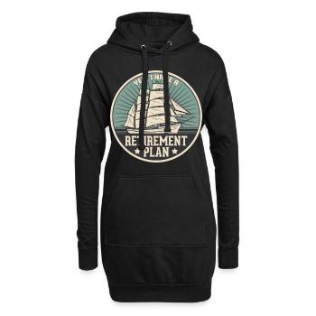 Sailing Retirement Plan Retired Sailor Segelboot - Hoodie-Kleid - Schwarz - Vorne