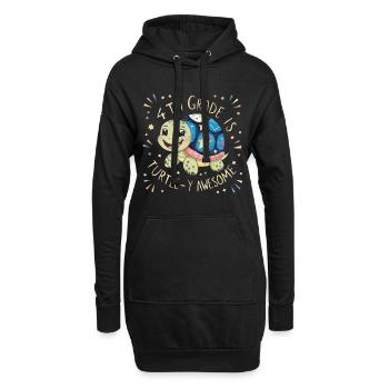 La 4e année, c’est génial - Sweat-shirt à capuche long Femme - noir - Devant