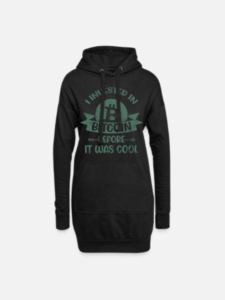 Bitcoin - Sweat-shirt à capuche long Femme - noir