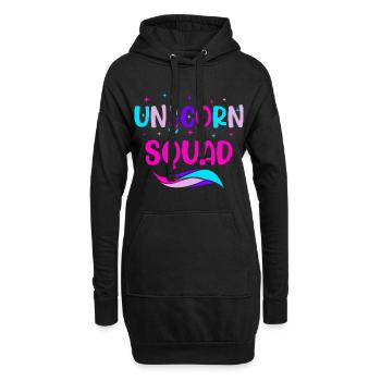 Licorne groupe de licornes - Sweat-shirt à capuche long Femme - noir - Devant