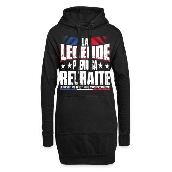 La Légende Prend Sa Retraite - Retraite cadeau - Sweat-shirt à capuche long Femme - noir - Devant