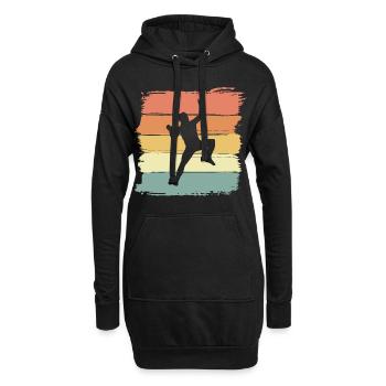 Légende de l’escalade rétro vintage - Sweat-shirt à capuche long Femme - noir - Devant