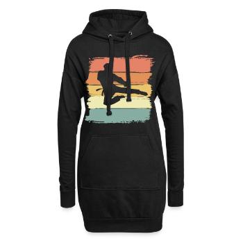 Taekwondo vintage retro Taekwondo Legende - Hoodie-Kleid - Schwarz - Vorne