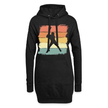Baseball retro vintage Baseball Legende - Hoodie-Kleid - Schwarz - Vorne