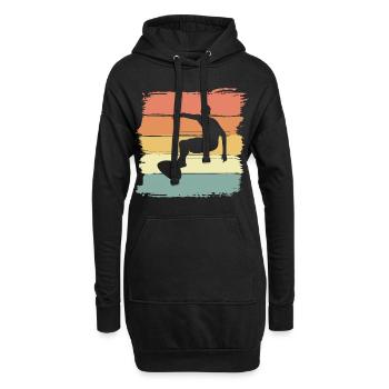 Surfing Retro Vintage Surfen Legende - Hoodie-Kleid - Schwarz - Vorne