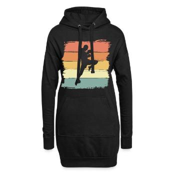 Muay Thai vintage retro Thai Boxen Legende - Hoodie-Kleid - Schwarz - Vorne