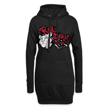 Red Beast Garage - Sweat-shirt à capuche long Femme - noir - Devant