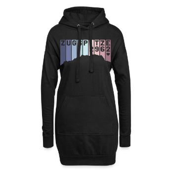 Zugspitze 2962 Garmisch Partenkirchen Bayern Retro - Hoodie-Kleid - Schwarz - Vorne