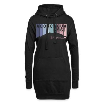 Cerro Aconcagua 6961 Anden Argentina Argentinien - Hoodie-Kleid - Schwarz - Vorne