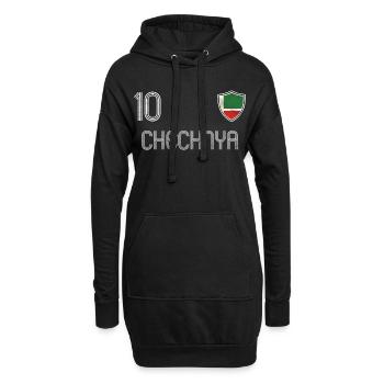 Tschetschenien Fußball Mannschaft - Hoodie-Kleid - Schwarz - Vorne