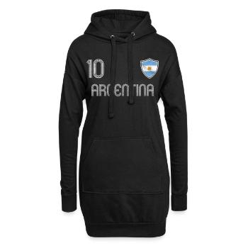 Argentinien Fußball Mannschaft - Hoodie-Kleid - Schwarz - Vorne