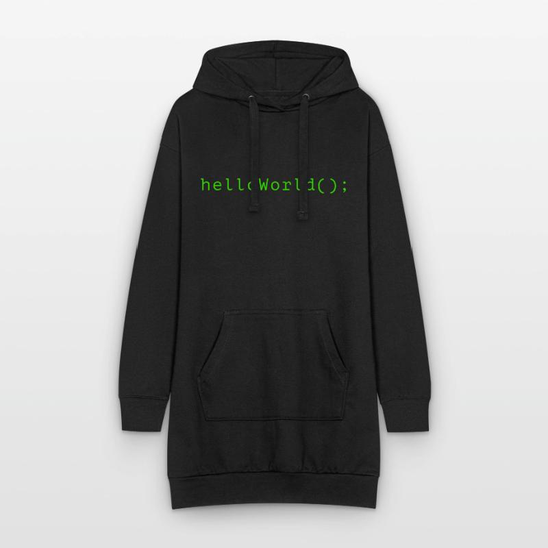 HelloWorld Programm Code Coding Informatik Hoodie-Kleid