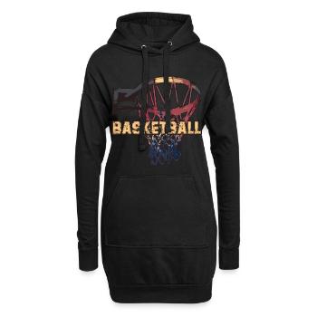 basketball - Hoodie Dress - black - Front