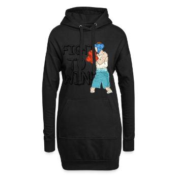 Boxe boxe - Sweat-shirt à capuche long Femme - noir - Devant