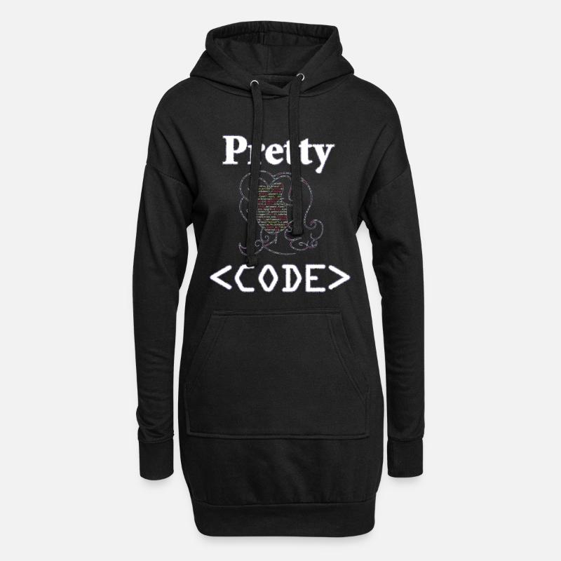 Programmer, Pretty Code, Gift - Hoodie Dress - black