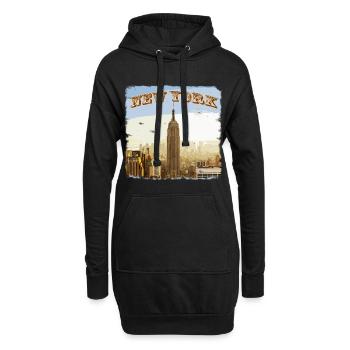 New York - Hoodie-Kleid - Schwarz - Vorne