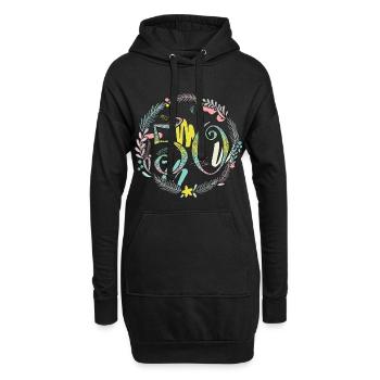 50, 50th birthday, anniversary, gift - Hoodie Dress - black - Front
