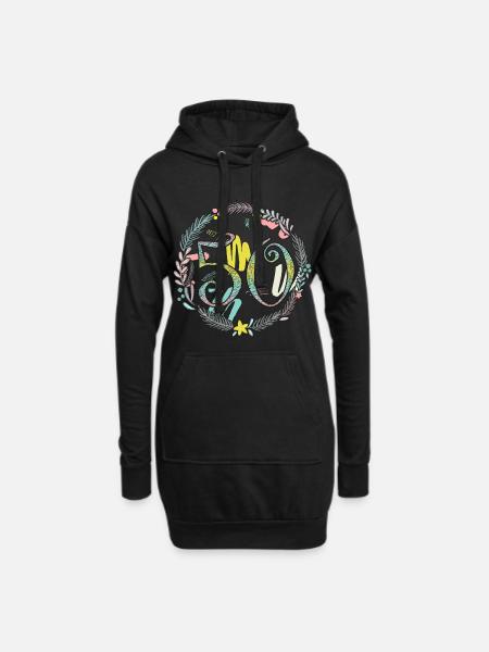 50, 50. Geburtstag, Jubiläum, Geschenk - Hoodie-Kleid - Schwarz