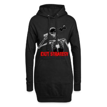 Mad crazy suicide suicide bizarre lol krass xray - Sweat-shirt à capuche long Femme - noir - Devant