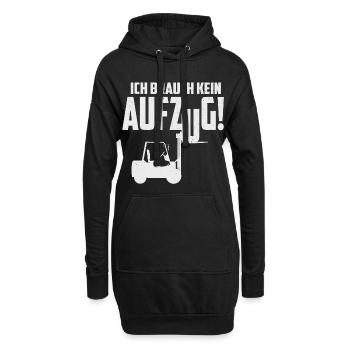 Gabelstapler Führerschein - Hoodie-Kleid - Schwarz - Vorne