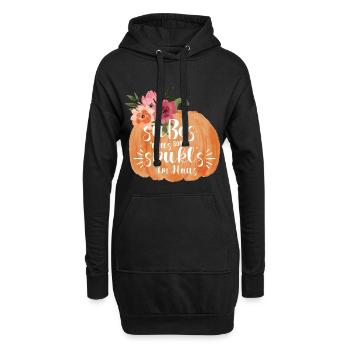 Halloween Süßes raus sonsts spukt's... - Hoodie-Kleid - Schwarz - Vorne