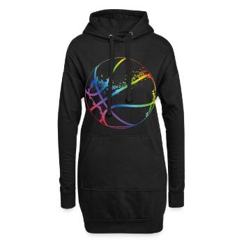 Croquis de basket-ball - Sweat-shirt à capuche long Femme - noir - Devant