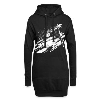 Croquis de volley-ball - Sweat-shirt à capuche long Femme - noir - Devant