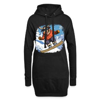 Bulls Snowboard - Sweat-shirt à capuche long Femme - noir - Devant
