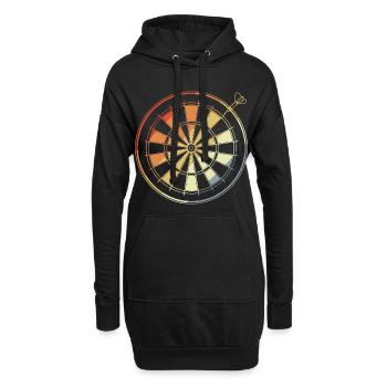 Dart Skizze Vintage - Hoodie-Kleid - Schwarz - Vorne