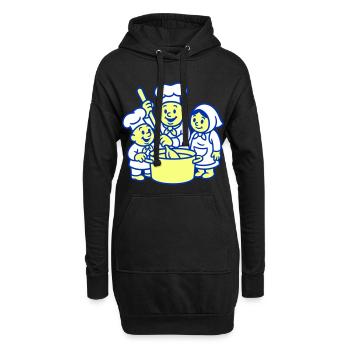 Süße Köche - Hoodie-Kleid - Schwarz - Vorne