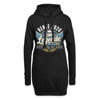 Rente 2026 Rentner Rentnerin Legende Ruhestand - Hoodie-Kleid - Schwarz - Vorne