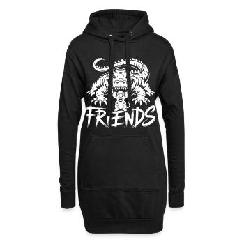 Amis pour la vie – Crocodile et Souris - Sweat-shirt à capuche long Femme - noir - Devant