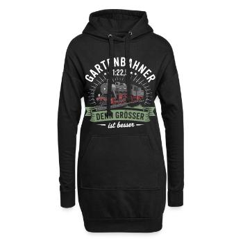 Gartenbahn Eisenbahn Garten Spur G Modelleisenbahn - Hoodie-Kleid - Schwarz - Vorne