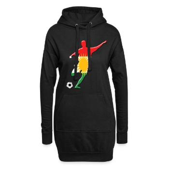Kurdistan - Sweat-shirt à capuche long Femme - noir - Devant