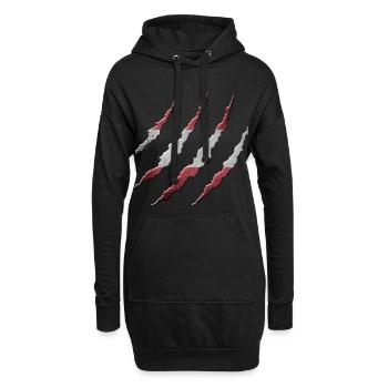 Autriche - Sweat-shirt à capuche long Femme - noir - Devant