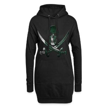 Pakistan - Sweat-shirt à capuche long Femme - noir - Devant