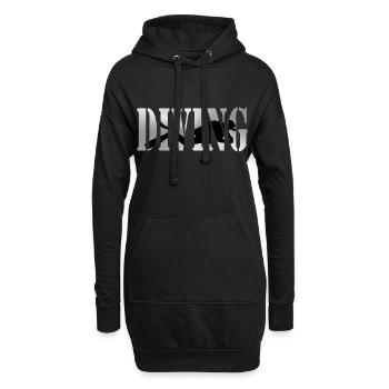 Plongée - Sweat-shirt à capuche long Femme - noir - Devant