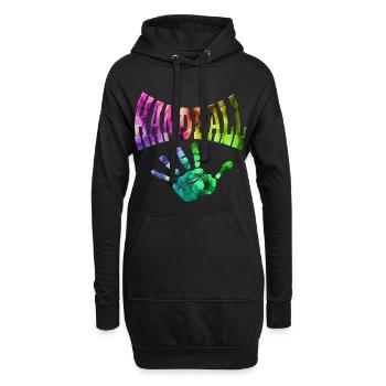 Handball - Hoodie-Kleid - Schwarz - Vorne