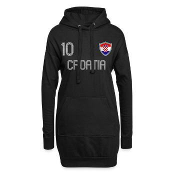 Kroatien Fußball Mannschaft - Hoodie-Kleid - Schwarz - Vorne